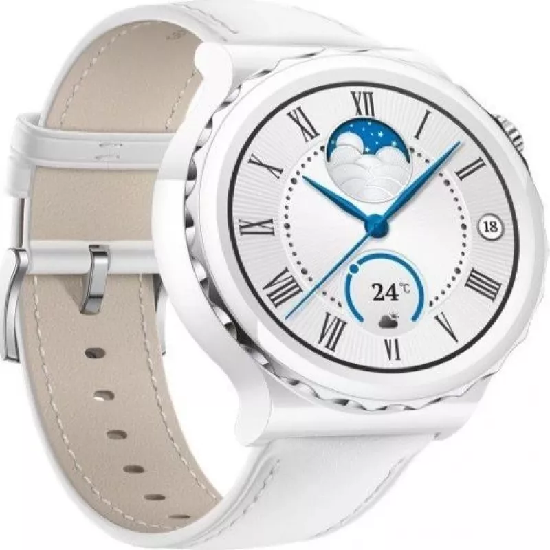 Huawei Watch GT 3 Pro 43mm Correa de piel Blanco