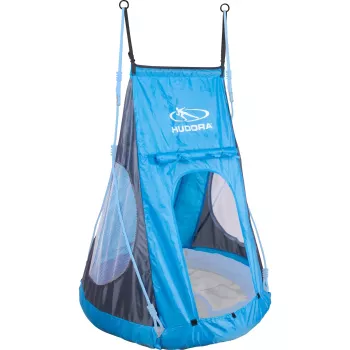 HUDORA Columpio nido con tienda Cosy Castle 90 (azul/negro)