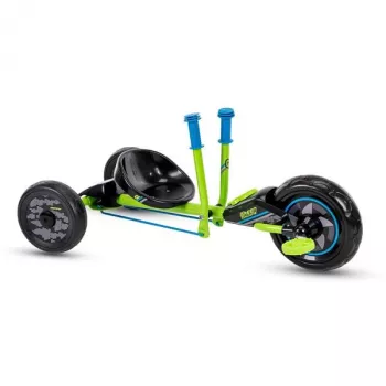 Huffy Green Machine Mini triciclo de derrape para niños (3-5 años), a pedales, verde/negro, rueda delantera de 10