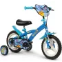 Huffy STITCH bicicleta infantil – azul, ruedas de 12 inch, cuadro de acero, ruedines, sillín y manillar ajustables