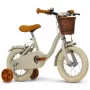 Bicicleta infantil Huffy Vintage 12 pulgadas, gris con cesta y ruedines