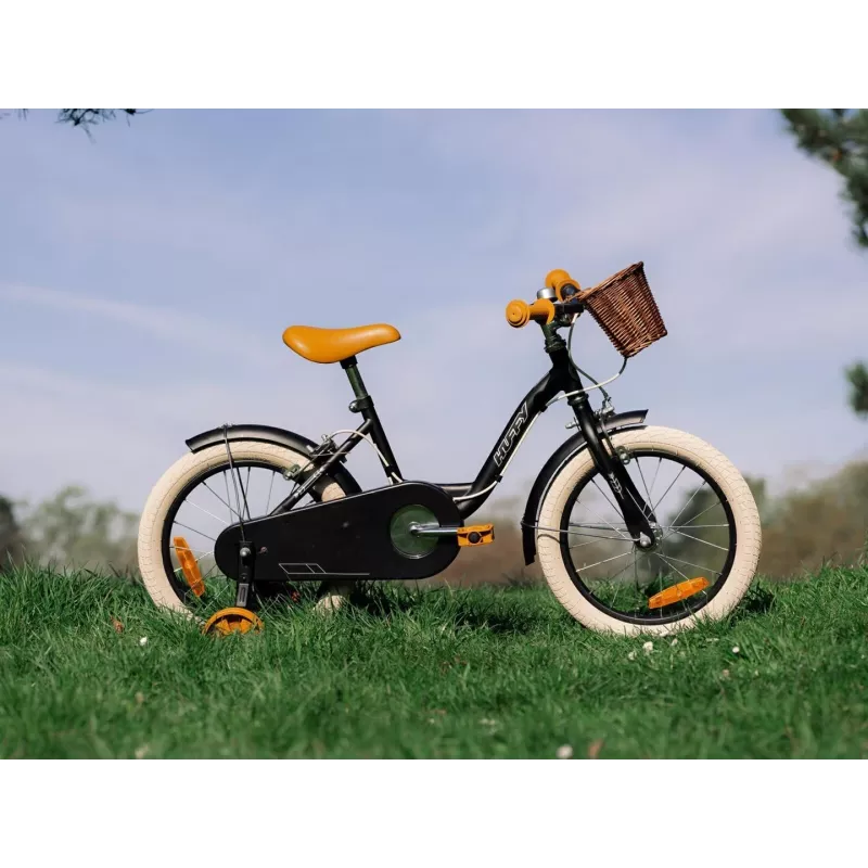 Huffy Vintage 16 Bicicleta infantil – negro brillante (21255W)