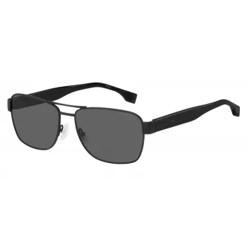 HUGO BOSS BLACK BOSS1441S807 Gafas de sol de hombre rectangulares - montura negra lentes grises 60/16/150 mm