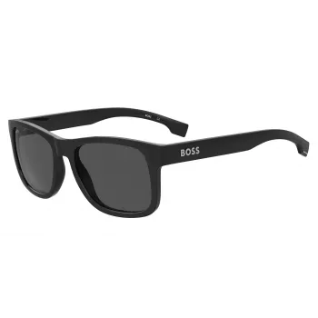 Gafas de sol rectangulares HUGO BOSS BLACK BOSS1568S807, negro/gris, 55/18/145 mm