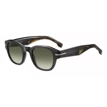 HUGO BOSS BLACK BOSS1717SKB7 gafas de sol hombre - montura de acetato, lentes de policarbonato grises, protección UV400