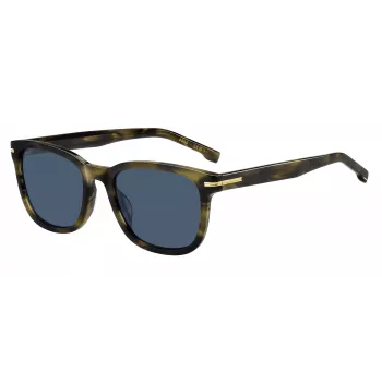 HUGO BOSS BLACK BOSS1722GS517 Gafas de sol rectangulares montura negra lentes grises 54mm