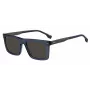 HUGO BOSS BLACK BOSS1765GSPJP Gafas de sol hombre rectangulares - Montura negra, lentes grises, 55/18/150 mm