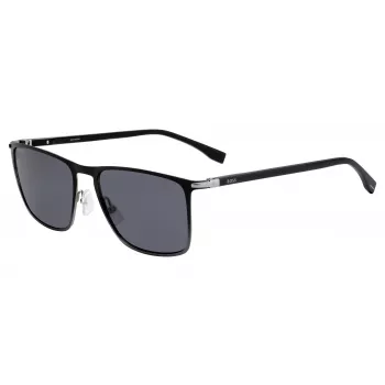 HUGO BOSS BLACK SUNGLASSES BOSS1004SITO6 Montura de acetato rectangular lentes grises 56/17/145 mm