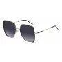 HUGO BOSS BLACK Gafas de sol para mujer BOSS1707SRHL - Montura cuadrada de acetato, lentes de policarbonato grises, protección UV400, ancho de lente 58 mm