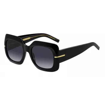 HUGO BOSS BLACK Gafas de sol de mujer BOSS1730S807 - Montura rectangular de acetato, lentes grises, 54 mm