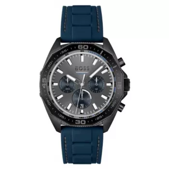 HUGO BOSS reloj cronógrafo de cuarzo de hombre 1513972 44 mm acero inoxidable esfera azul