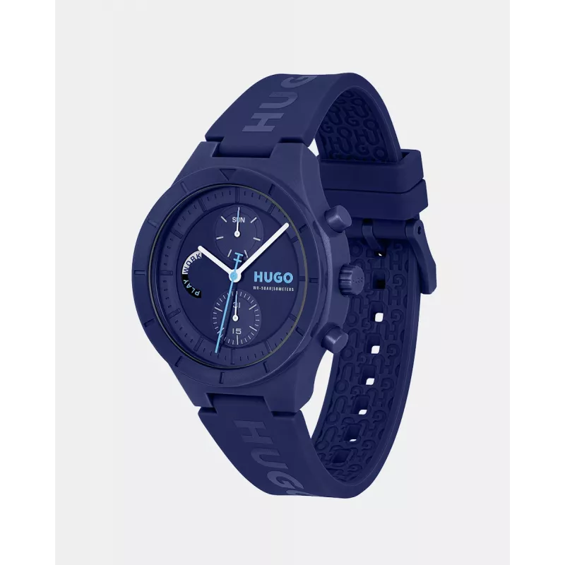 HUGO BOSS Velocity Reloj de hombre de cuarzo cronógrafo 44mm Acero inoxidable Esfera azul