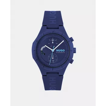 HUGO BOSS Velocity Reloj de hombre de cuarzo cronógrafo 44mm Acero inoxidable Esfera azul