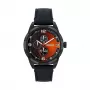 Reloj HUGO MAN 1530275 cronógrafo de cuarzo 45mm esfera azul correa de piel marrón