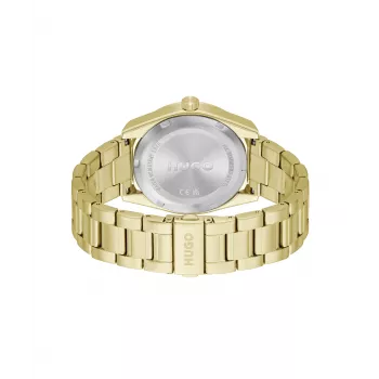 HUGO MAN 1530354 42mm reloj cronógrafo de cuarzo negro con correa de silicona