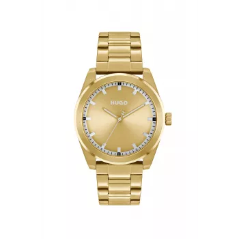 HUGO MAN 1530354 42mm reloj cronógrafo de cuarzo negro con correa de silicona