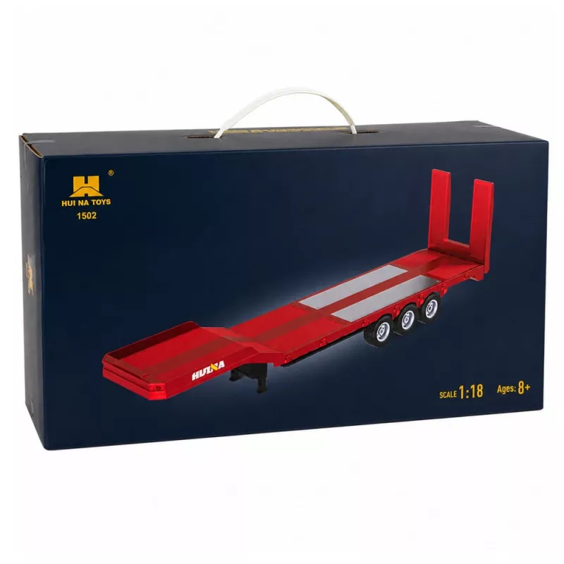 Huina Remolque de cama baja 1:18 para Scania 770S Camión RC - Rojo