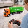HUINA 1:18 Camión RC teledirigido con contenedor, luz y sonido