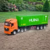 HUINA 1:18 Camión RC teledirigido con contenedor, luz y sonido
