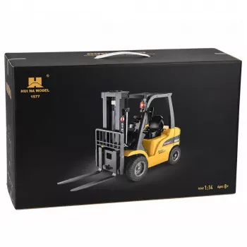 Carretilla elevadora RC HUINA 1577 1:14 grande con pinza para palets