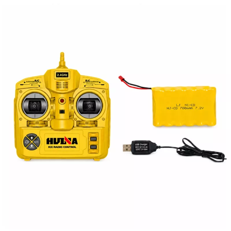 Carretilla elevadora RC HUINA 1577 1:14 grande con pinza para palets