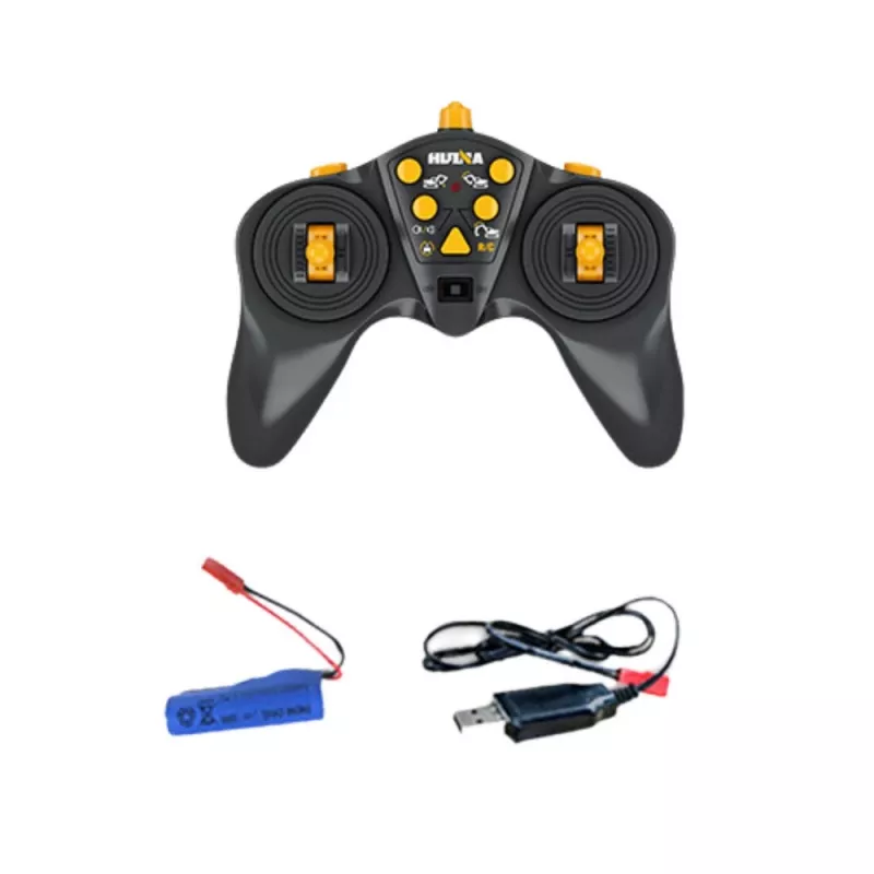Excavadora RC Huina 22747 1:16 con cabina giratoria y control remoto - 15 canales 2.4GHz con luces LED