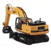 Excavadora RC Huina 22747 1:16 con cabina giratoria y control remoto - 15 canales 2.4GHz con luces LED