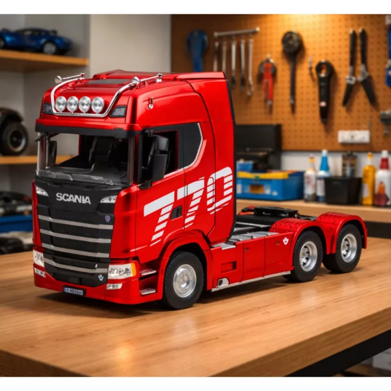HUINA 32330 Scania 770S Truck with Trailer Radiocontrol rojo 1:18