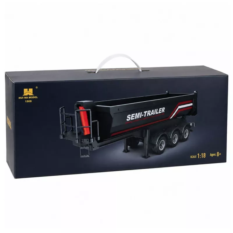 HUINA 32332 RC semirremolque volquete metálico escala 1:18 negro