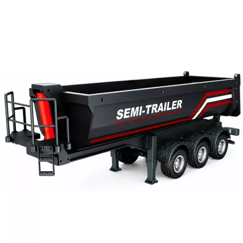 HUINA 32332 RC semirremolque volquete metálico escala 1:18 negro