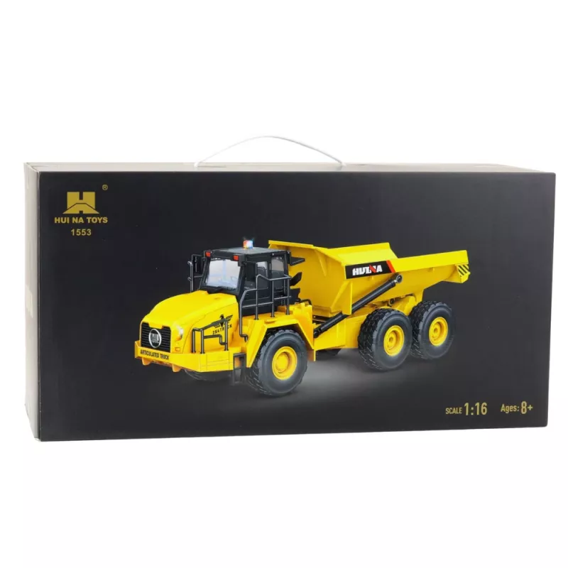 Huina Camión volquete RC con mando 1553 amarillo 1:16