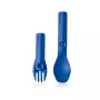 HumanGear Uno GoBites Click Set de cuchara y tenedor Azul