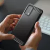 Hurtel Funda Carbon Case Flexible para OnePlus Nord N200 5G Negra