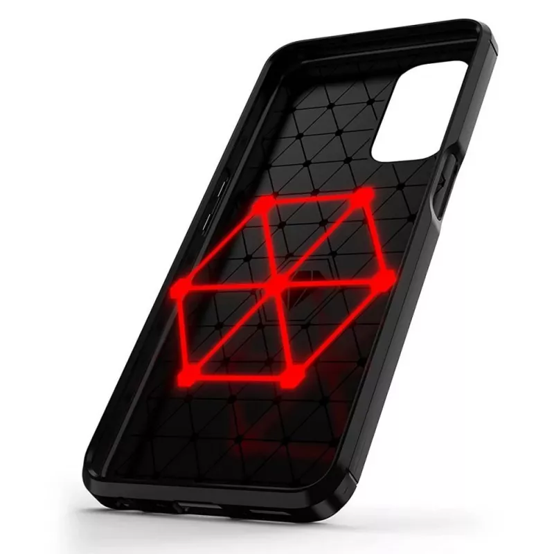 Hurtel Funda Carbon Case Flexible para OnePlus Nord N200 5G Negra