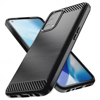 Hurtel Funda Carbon Case Flexible para OnePlus Nord N200 5G Negra