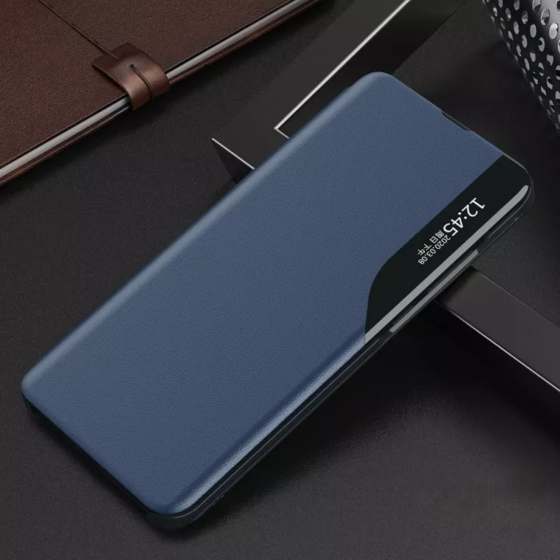 Hurtel Eco Leather View funda para Samsung Galaxy A05s con solapa - azul