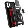 Hurtel Funda Hybrid Armor Camshield para Huawei nova Y90, funda reforzada con tapa para cámara, negra