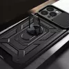 Hurtel Funda Hybrid Armor Camshield para Huawei nova Y90, funda reforzada con tapa para cámara, negra
