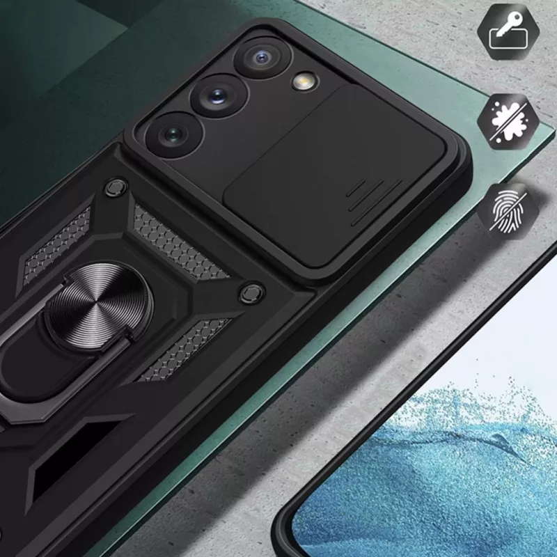 Hurtel Funda Hybrid Armor Camshield para Samsung Galaxy A14 - azul