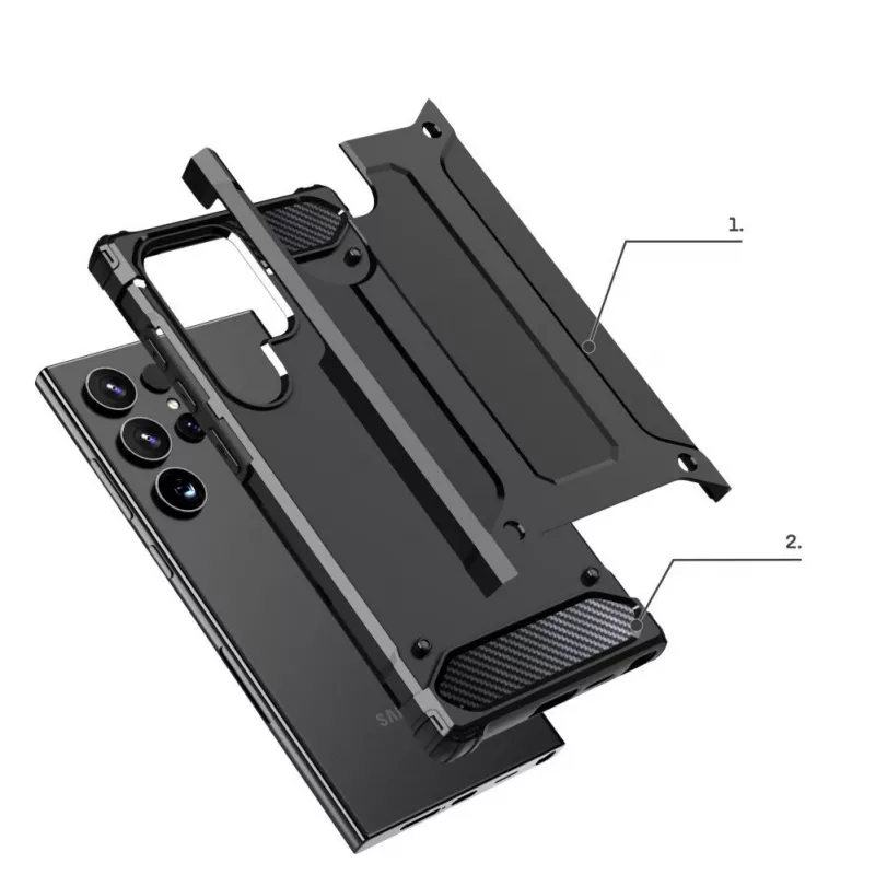 Hurtel Hybrid Armor funda para Apple iPhone 15 Pro - negra