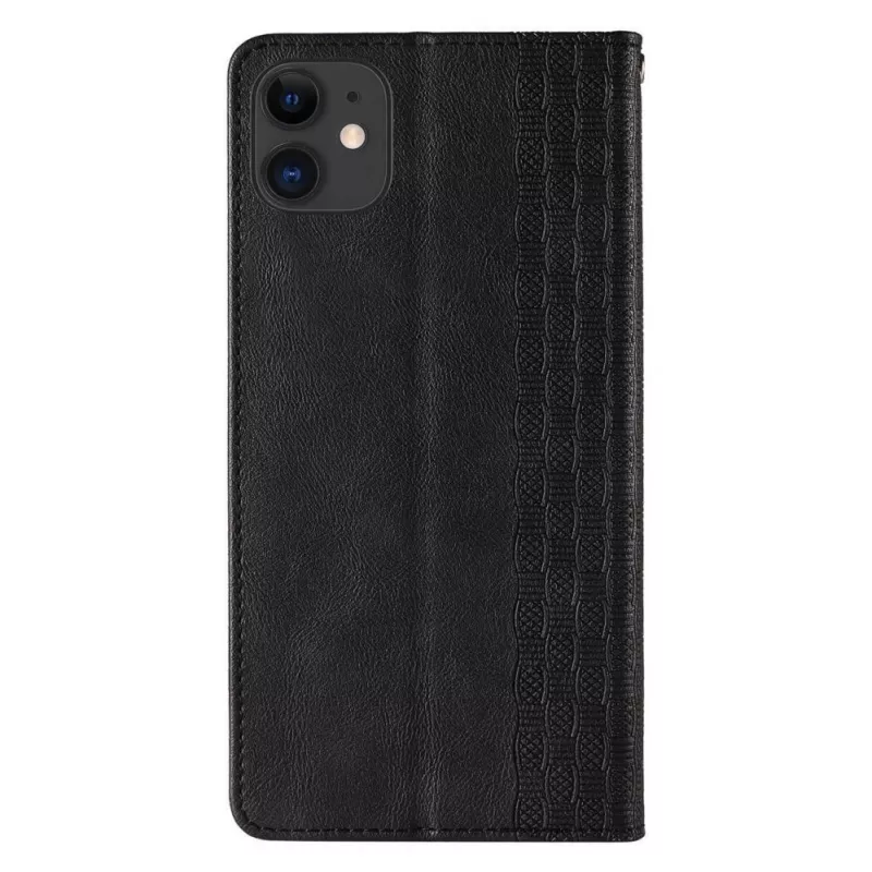 Hurtel Magnet Strap Case para iPhone 13 Mini - Funda Cartera con Colgante Mini Lanyard - Negro