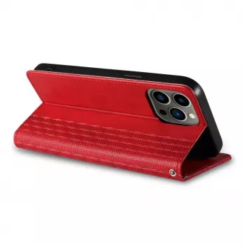 Hurtel Funda Magnet Strap para iPhone 13 Pro Max - funda tipo cartera con cordón y colgante extraíbles - roja