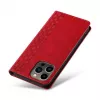Hurtel Funda Magnet Strap para iPhone 13 Pro Max - funda tipo cartera con cordón y colgante extraíbles - roja