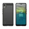 Funda de silicona carbono Hurtel para Nokia C12 / C12 Pro / C12 Plus - Negra