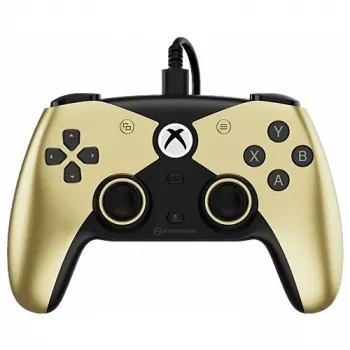 Hyperkin The Competitor Mando con cable para Xbox Series X|S, Xbox One y PC, Dorado