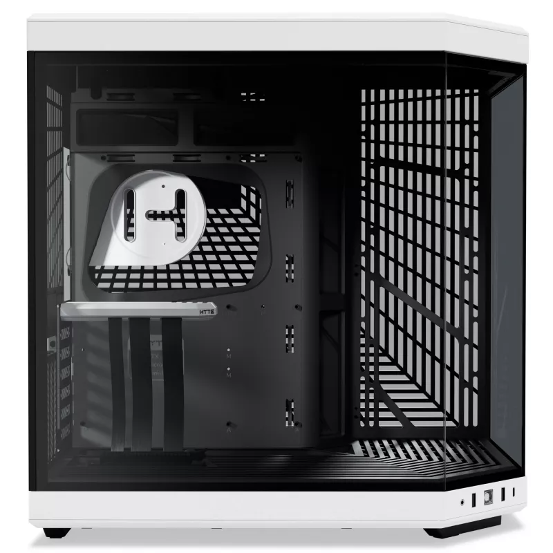 Hyte Y70 Panda caja mid tower con pantalla táctil de 14.1 pulgadas, cristal templado, negro/blanco