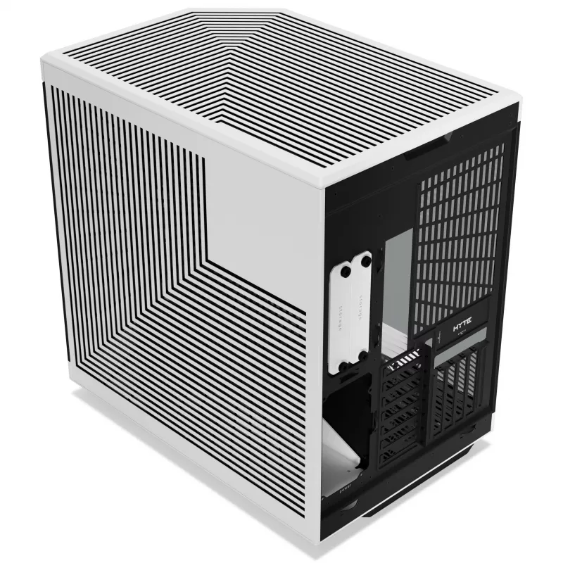 Hyte Y70 Panda caja mid tower con pantalla táctil de 14.1 pulgadas, cristal templado, negro/blanco