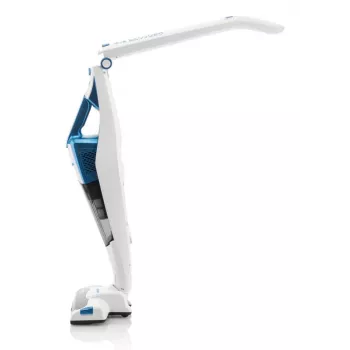 Hyundai VC 914 Aspirador 2 en 1 de palo y de mano, batería, en seco, HEPA, sin bolsa, 0,5 L, blanco/azul