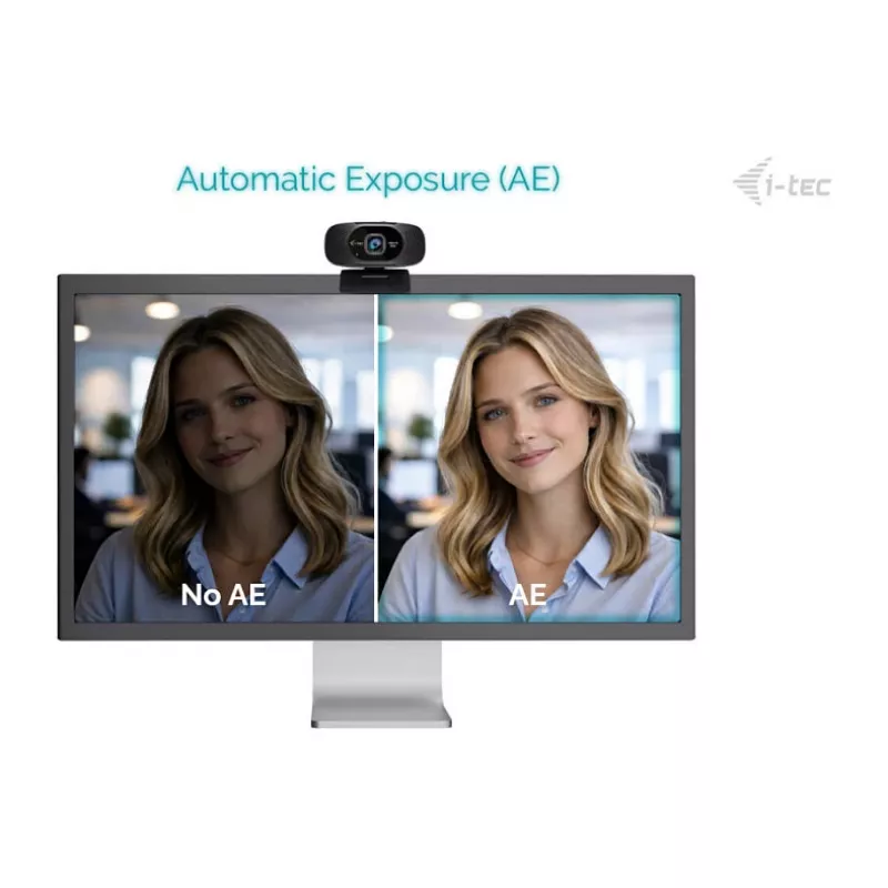 I-TEC Solomon 200 Webcam de negocios Full HD 1080p con doble micrófono y obturador de privacidad
