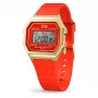 ICE Sunset reloj de cuarzo unisex 32 mm esfera degradado rosa/naranja/amarillo correa de silicona rosa neón 100 m resistente al agua